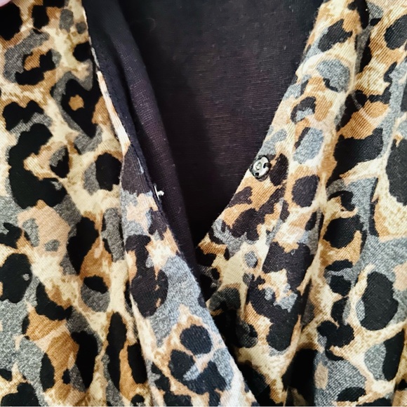 Gibson Look Animal Burnout Leopard Print Sleeveless Dress, size Medium 8 10 - Picture 3 of 12